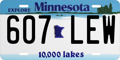 MN license plate 607LEW