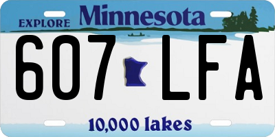 MN license plate 607LFA