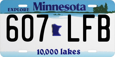 MN license plate 607LFB