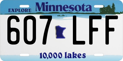MN license plate 607LFF