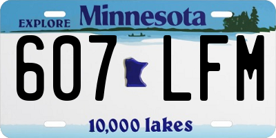 MN license plate 607LFM