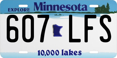 MN license plate 607LFS