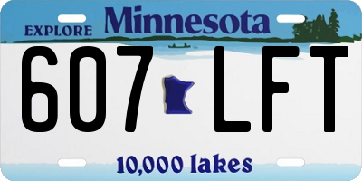MN license plate 607LFT