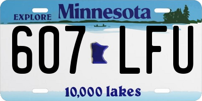 MN license plate 607LFU