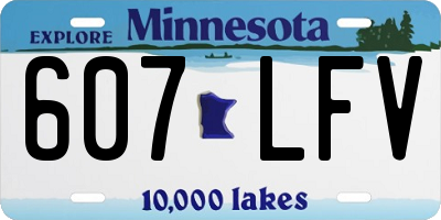 MN license plate 607LFV