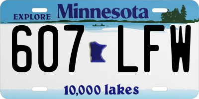 MN license plate 607LFW