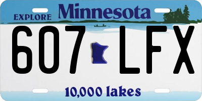 MN license plate 607LFX