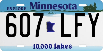 MN license plate 607LFY