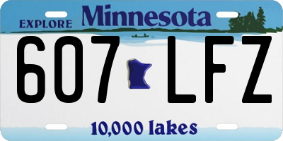 MN license plate 607LFZ