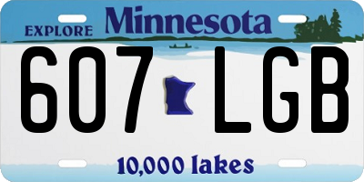 MN license plate 607LGB