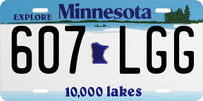 MN license plate 607LGG