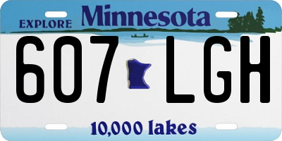 MN license plate 607LGH