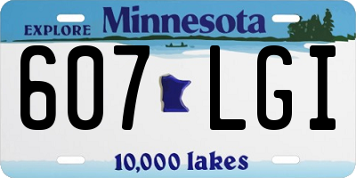 MN license plate 607LGI