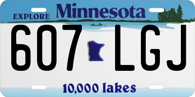 MN license plate 607LGJ