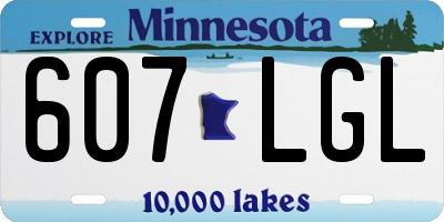 MN license plate 607LGL