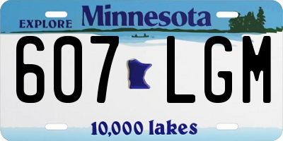 MN license plate 607LGM
