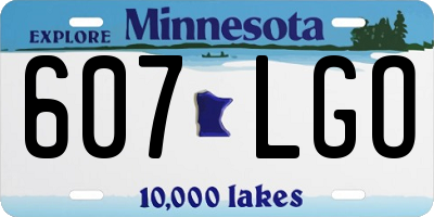 MN license plate 607LGO