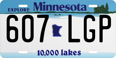 MN license plate 607LGP