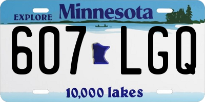 MN license plate 607LGQ
