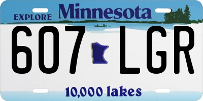 MN license plate 607LGR