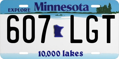 MN license plate 607LGT