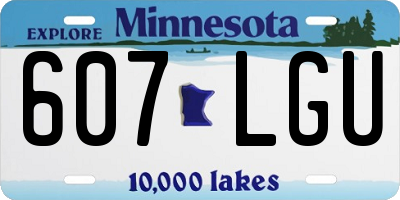 MN license plate 607LGU
