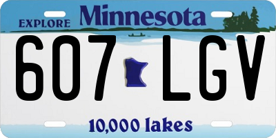 MN license plate 607LGV