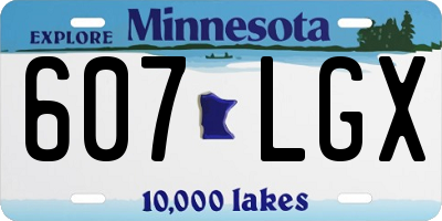 MN license plate 607LGX