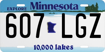 MN license plate 607LGZ