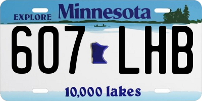 MN license plate 607LHB