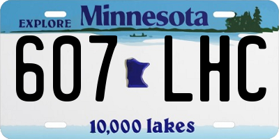 MN license plate 607LHC