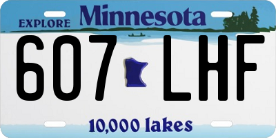 MN license plate 607LHF