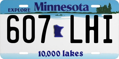 MN license plate 607LHI