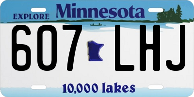 MN license plate 607LHJ