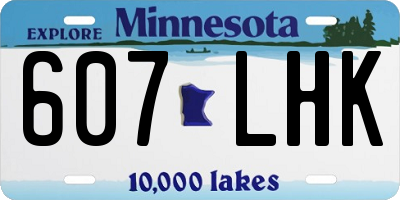 MN license plate 607LHK