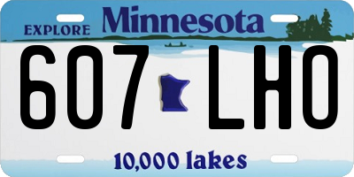 MN license plate 607LHO