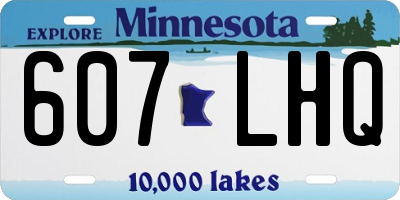 MN license plate 607LHQ