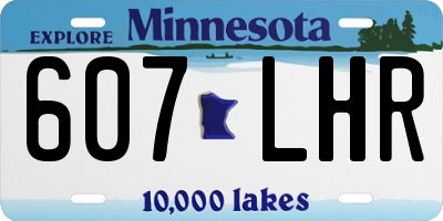 MN license plate 607LHR