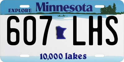 MN license plate 607LHS
