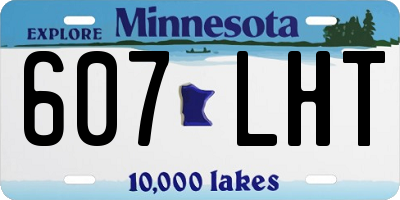 MN license plate 607LHT