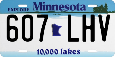 MN license plate 607LHV
