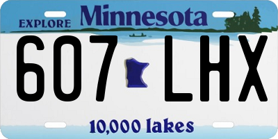 MN license plate 607LHX