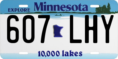MN license plate 607LHY