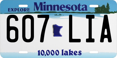 MN license plate 607LIA