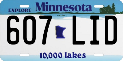MN license plate 607LID