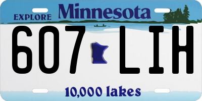MN license plate 607LIH