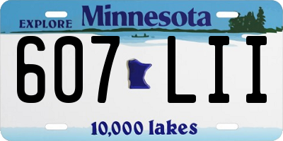 MN license plate 607LII