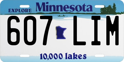 MN license plate 607LIM