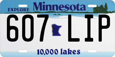 MN license plate 607LIP
