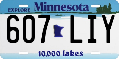 MN license plate 607LIY